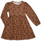 Girls (4-6x) Jolie & Joy Leopard Puff Sleeve Yummy Dress - image 2