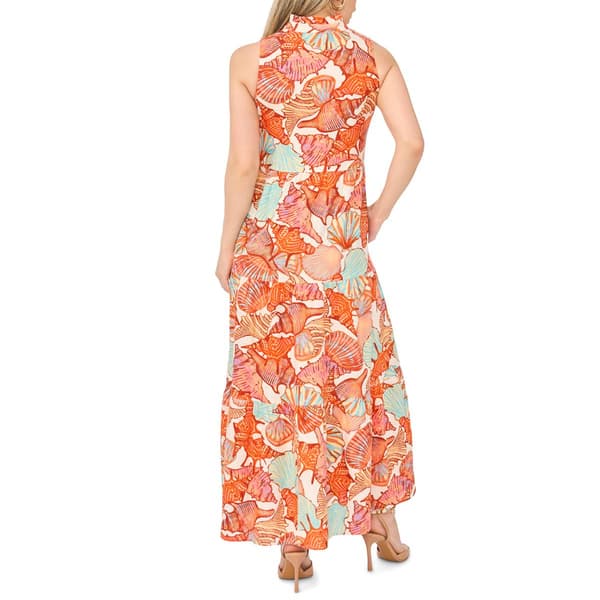 Petite MSK Sleeveless Tiered Coastal Maxi Dress