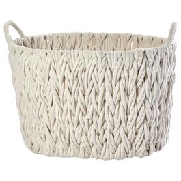 Large Braided Oval Chunky Cotton Rope Basket