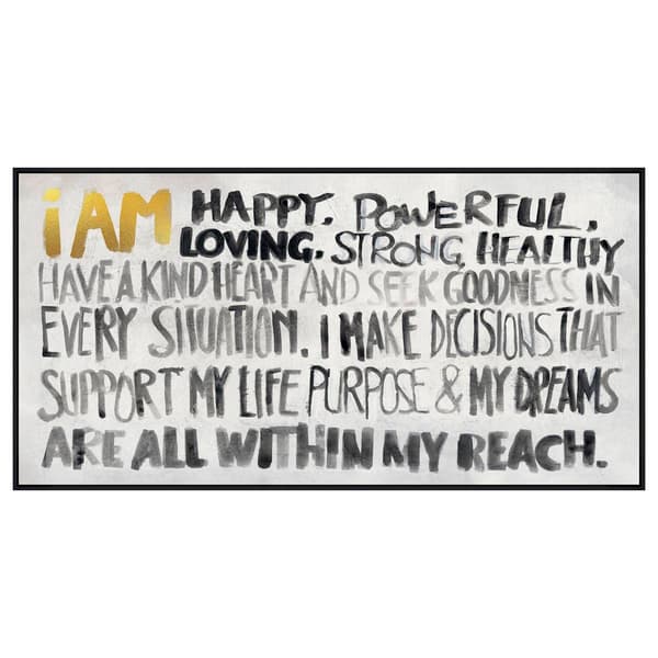 Artisan Home I Am Graffiti Canvas Wall Decor