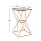 9th & Pike® Gold Glam Metal Accent Table - image 3