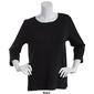 Womens Hasting & Smith 3/4 Sleeve Solid Crew Neck Tee - image 5