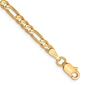 Mens Gold Classics&#8482; 3mm. 14k Concave Open Figaro Chain Bracelet - image 2