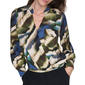 Womens DKNY Long Sleeve Front Pocket Brushed Print Blouse - image 1