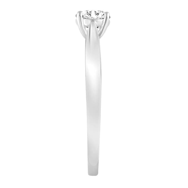 Nova Star® Sterling Silver Lab Grown Diamond Solitaire Ring