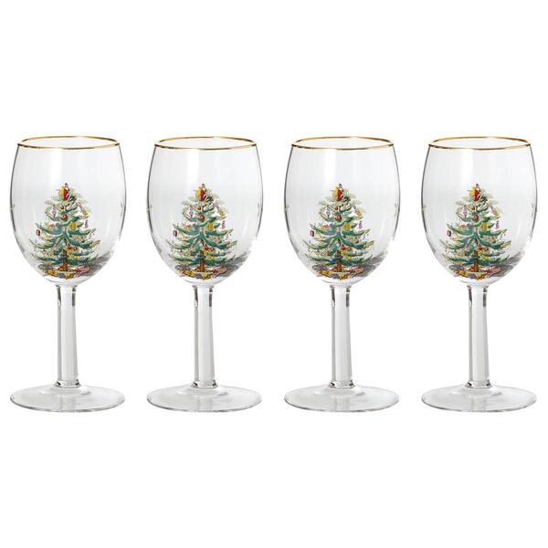 Spode Christmas Tree Wine Glass - Set of 4 - image 