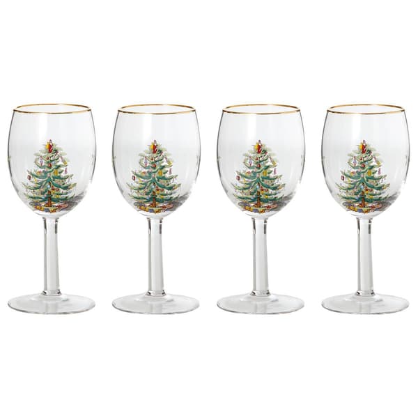 Spode Christmas Tree Wine Glass - Set of 4 - Boscov's