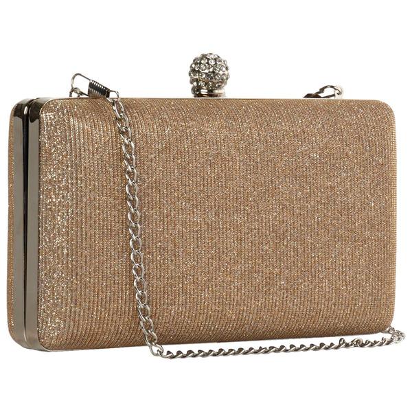 D''Margeaux Shimmer Evening Clutch With Chain