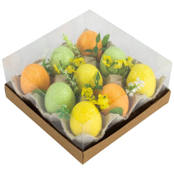 Northlight Seasonal Carton of Glittered Easter Eggs