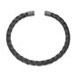 Mens Lynx Antique Black Finish Braided Cuff Bangle Bracelet - image 5
