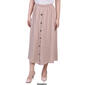 Plus Size NY Collection Button Front Woven Gauze Midi Skirt - image 2