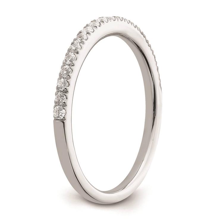 Pure Fire 14kt. White Gold Lab Grown Diamond Wedding Band
