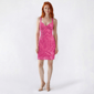 Juniors Crystal Doll Bead Criss Cross Back Halter Dress - image 1
