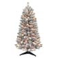 Puleo International 4ft. Flocked Pine Artificial Christmas Tree - image 1