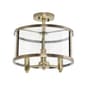Lalia Home 13in. Industrial Glass/Metallic 3-Light Flushmount - image 8
