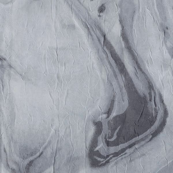 Carrara Marble Print Crushed Voile Rod Pocket Curtain Panels