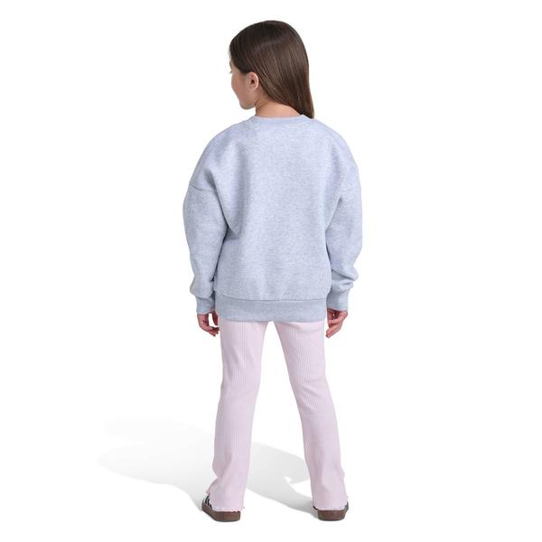 Girls (4-6x) adidas® Oversized Heather Crew w/ Rib Flare Pants