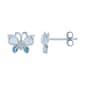 Gemstone Classics&#40;tm&#41; Simulated Opal/Topaz Butterfly Earrings - image 1