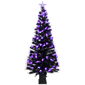 Northlight 6ft. Black Fiber Optic LED Pine Potted Halloween Tree - image 3