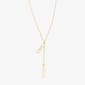 Gold Classics(tm) Double Bar w/ Heart & Mom Lariat Necklace - image 1