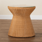 bali & pari Nina Bohemian Light Honey Braided Rattan End Table - image 5