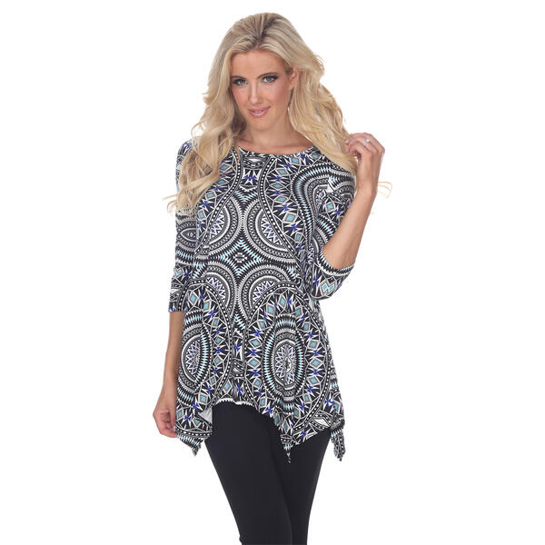 Womens White Mark Maji Bold Geometric Print Tunic - image 