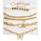 Ashley 5pc. Glass Stones/Pearls/ Blessed Messaging Charm Bracelet - image 1