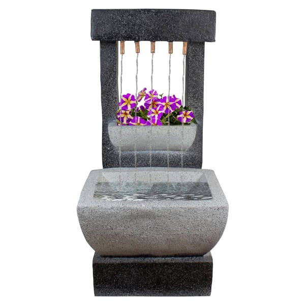 Northlight Seasonal 26in. LED Lighted Water Fountain with Planter - image 