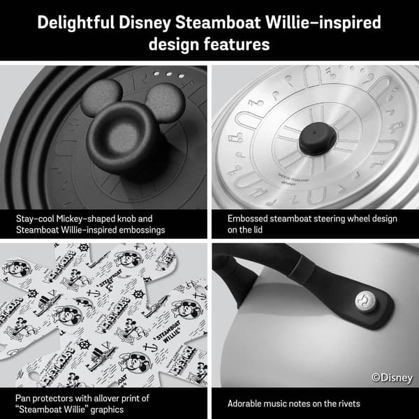 Disney 4pc. Steamboat Willie Nonstick Induction Cookware Set