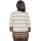 Petite Alfred Dunner Luxe Be A Lady 3/4 Sleeve Stripe Blouse - image 2