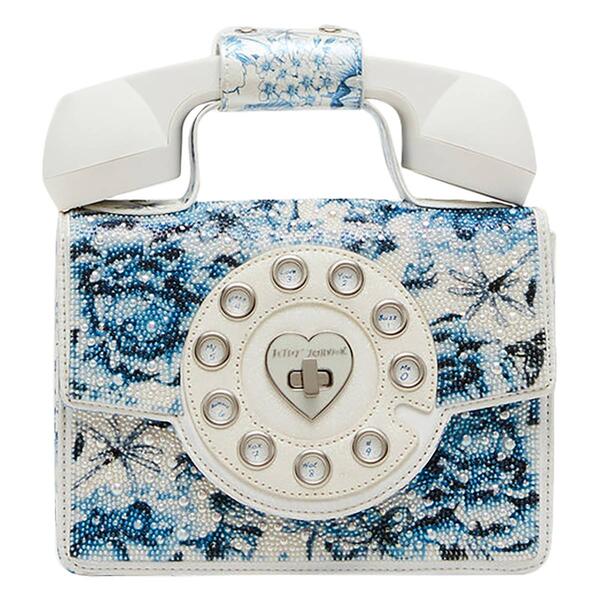 Betsey Johnson Pearl Toile Phone Bag - image 