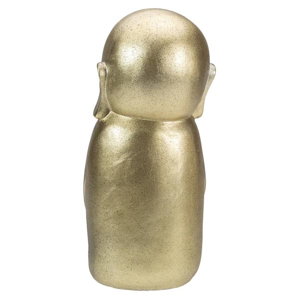 Northlight Seasonal 11.5in. Golden Buddhist Monk Garden Statue