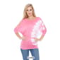 Womens White Mark Banded Dolman Side Tie Dye Top - image 6
