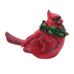 Melrose Cardinal Bird with Wreath Figurine - Set of 2