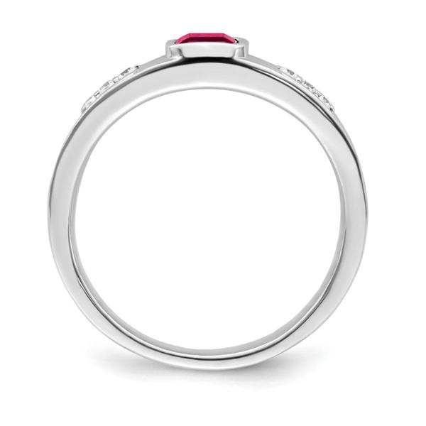Mens Gentlemen’s Classics™ 14kt. Gold Ruby & 1/10ct. Diamond Ring
