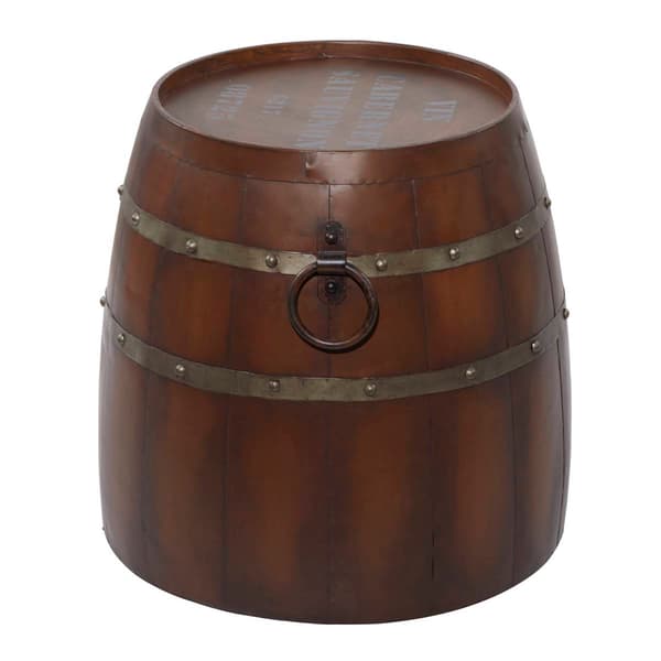 9th & Pike® Brown Metal Farmhouse Accent Table