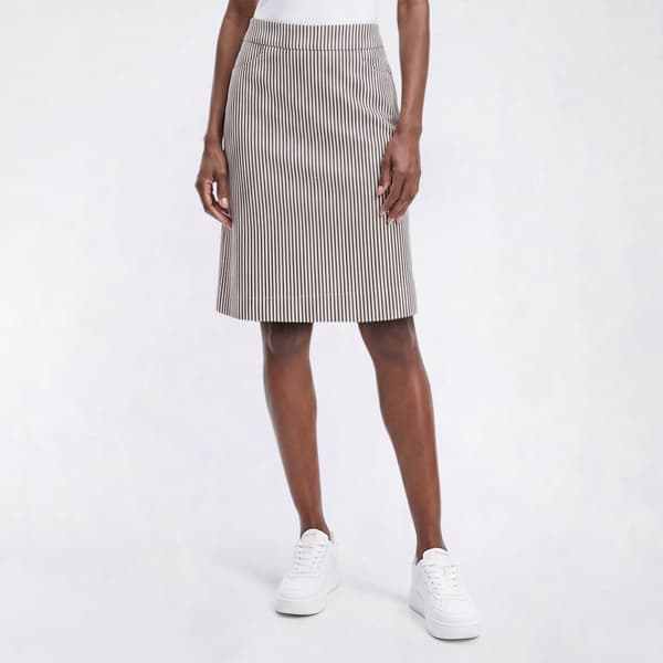 Womens Napa Valley Stripe Super Stretch Split Hem Skort - image 