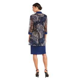 Petite R&M Richards 2pc. Abstract Paisley Jacket Dress