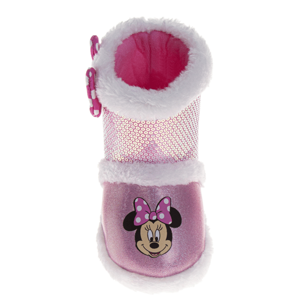 Toddler Girls Disney™ Warm Fluffy Minnie Mouse Slippers Booties