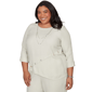 Plus Size Alfred Dunner Vintage Charm Asymmetrical Hem Blouse - image 3