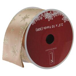 Northlight Seasonal Gold Snowflakes Christmas Wired Craft Ribbon