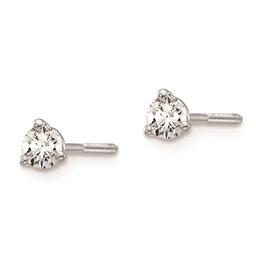 Pure Fire 14kt. White Gold Screwback 1/4ctw. Lab Diamond Earrings