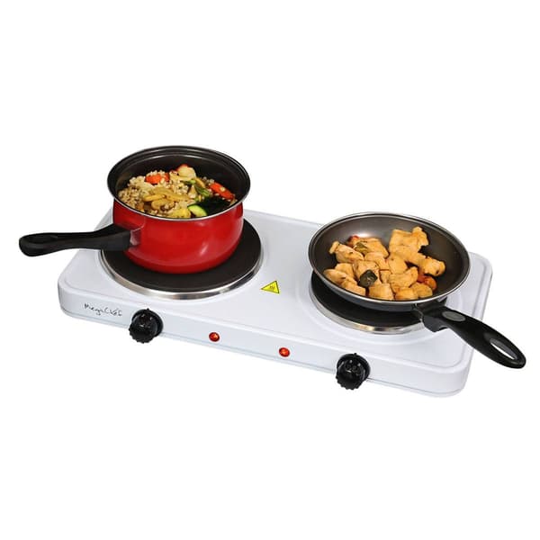 MegaChef Electric Portable Lightweight Dual Burner Cooktop