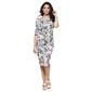Womens Connected Apparel Elbow Sleeve Floral Dress - image 1