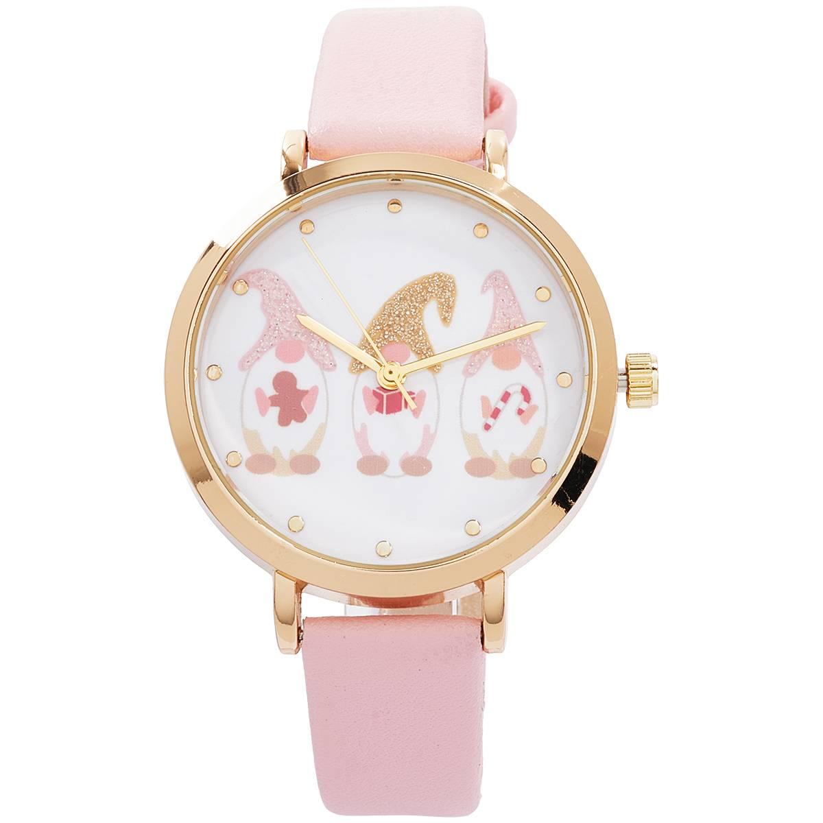 Womens Festive Gnomes White Dial Watch - ALB120A