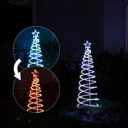 Alpine 5ft. Multicolor LED Small Spiral Christmas Tree