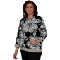 Plus Size Alfred Dunner Travel Advisory Dramatic Floral Sweater - image 3