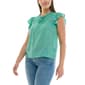 Womens Zac & Rachel Flutter Sleeve Leaf Tie Neck Blouse - image 3