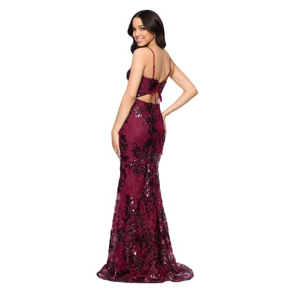 Juniors Blondie Nites Sequin V-Neck Mermaid Sheath Dress