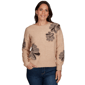 Womens Skyes the Limit Signature Sweaters Floral Print Crew Nec - image 1